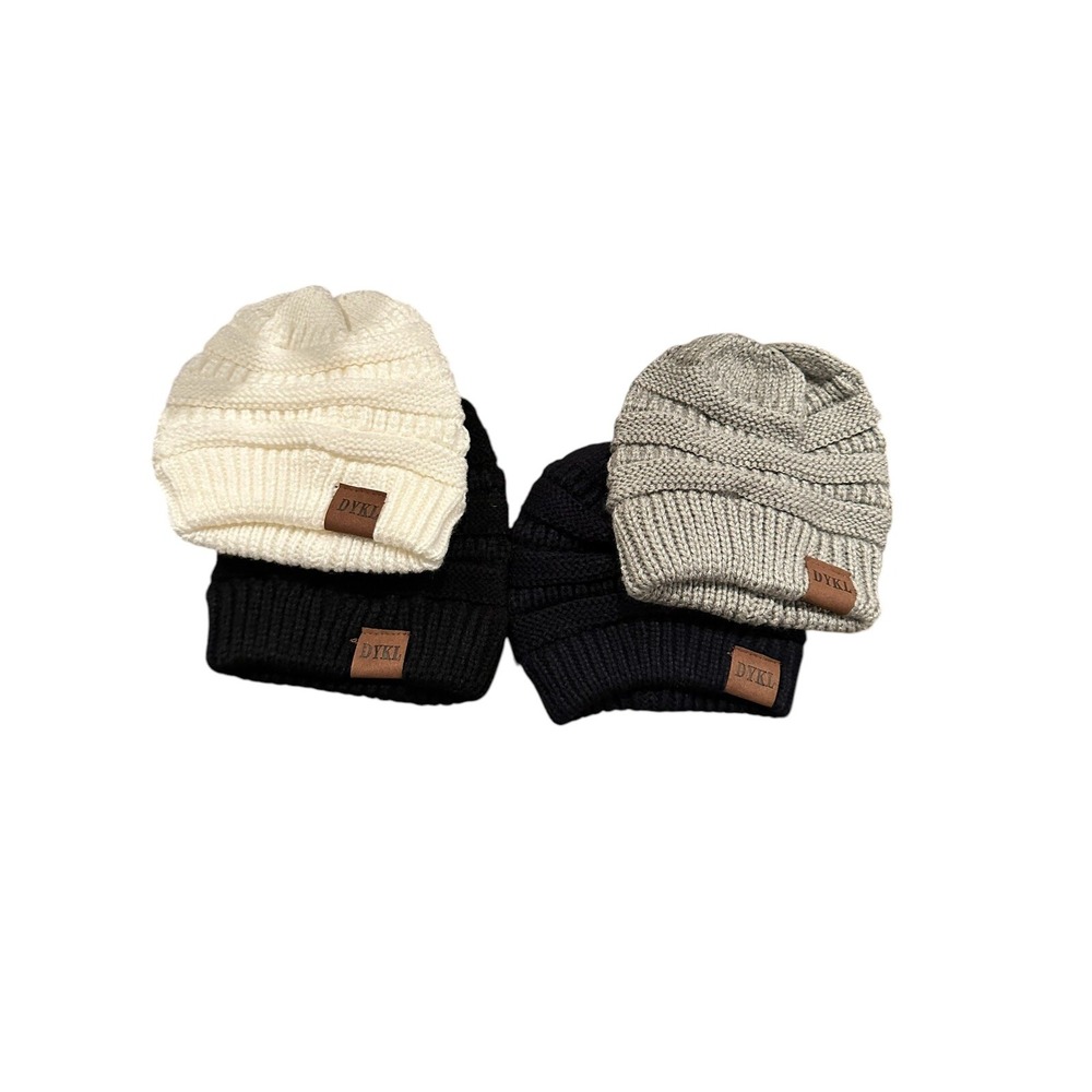 Kids Beanies 4 Pack DYKL Winter Knit Hats Boys Girls Soft Infant Toddler NEW